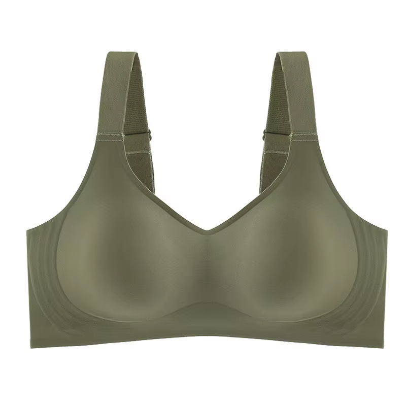 Beautiful Back Large Size Soft Support Push-Up Bra for Women, Seamless One-Piece, Wire-Free, Adjustable Sports Thin Bra