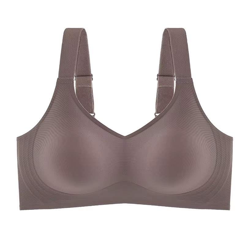 Beautiful Back Large Size Soft Support Push-Up Bra for Women, Seamless One-Piece, Wire-Free, Adjustable Sports Thin Bra